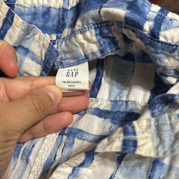 Baby boy baby gap blue teddy bear romper - Picture 4 of 4